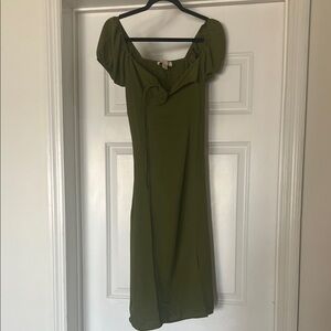 Monteau Olive Midi Dress